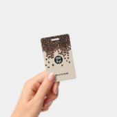 コーヒー豆 ビジネス ロゴ 従業員 名 バッジ (手持ち)