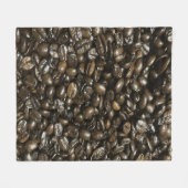 コーヒー豆 フリースブランケット (正面(横))