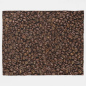 コーヒー豆 フリースブランケット (正面(横))