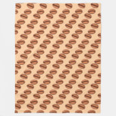 コーヒー豆 フリースブランケット (正面)