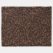 コーヒー豆 フリースブランケット (正面(横))