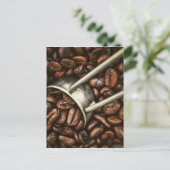 コーヒー豆 ポストカード (スタンド正面)