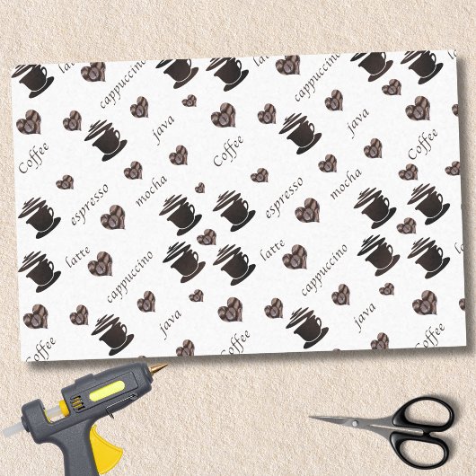 コーヒー豆、マグカップ、コーヒータイプ 薄葉紙