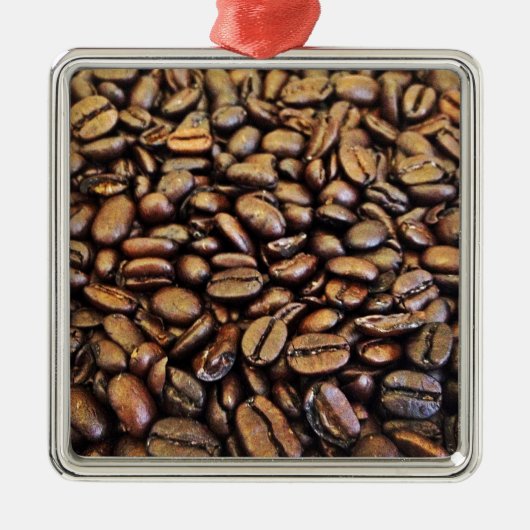 コーヒー豆 メタルオーナメント (正面)