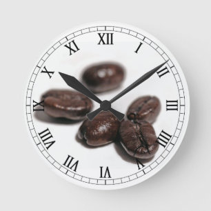 コーヒー豆 ラウンド壁時計