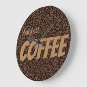 コーヒー豆 ラージ壁時計 (傾斜)