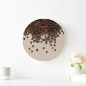 コーヒー豆 ラージ壁時計 (ホーム)