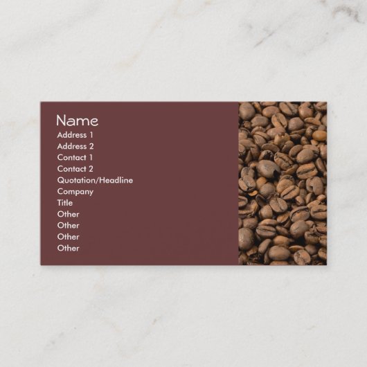 コーヒー豆 名刺 (正面)