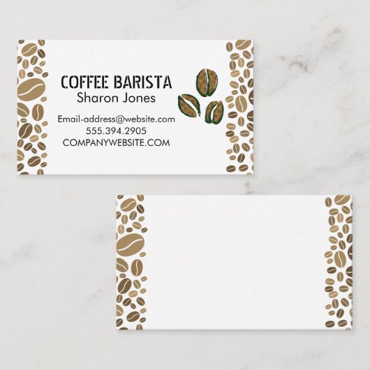 コーヒー豆 名刺 (正面/裏面)