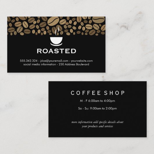 コーヒー豆 名刺 (正面/裏面)