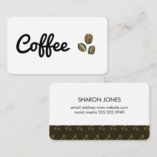 コーヒー豆 名刺 (正面/裏面)