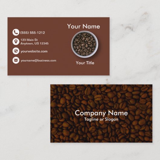 コーヒー豆 名刺 (正面/裏面)