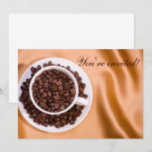 コーヒー豆 招待状 (正面/裏面)