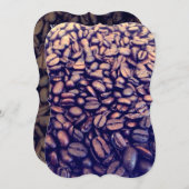 コーヒー豆 招待状 (正面/裏面)