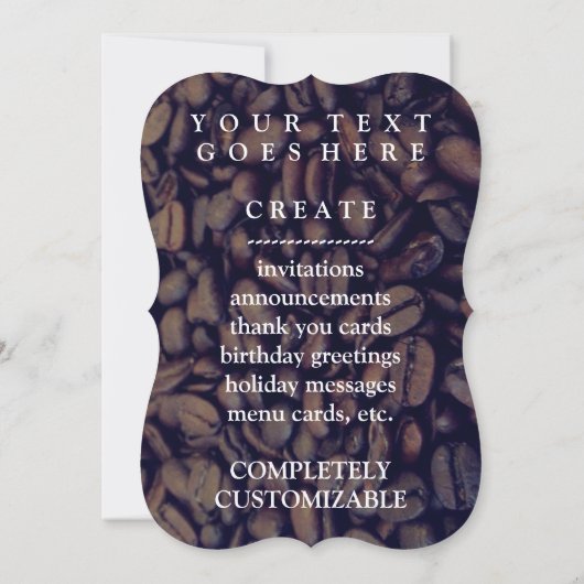 コーヒー豆 招待状 (裏面)