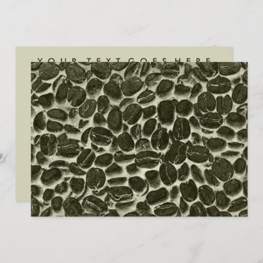 コーヒー豆 招待状 (正面/裏面)