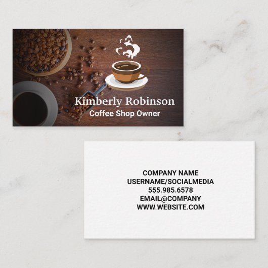 コーヒー豆 |蒸し出しフレッシュブリューカップ 名刺 (正面/裏面)