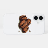 コーヒー豆 iPhone 16ケース (裏面横)
