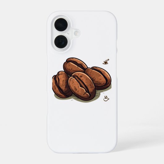 コーヒー豆 iPhone 16ケース (裏面)