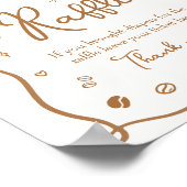 コーヒー赤ちゃんシャワーおむつラッフル ポスター (角)