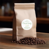 コーヒー赤ちゃんシャワー緑のお気に入り ラウンドシール