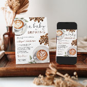 コーヒー赤ちゃんシャワー – ベビーは醸造 招待状