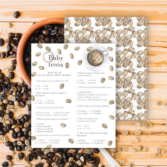 コーヒー赤ちゃんシャワー – ベビートリビアゲーム (クリエイターアップロード済み)