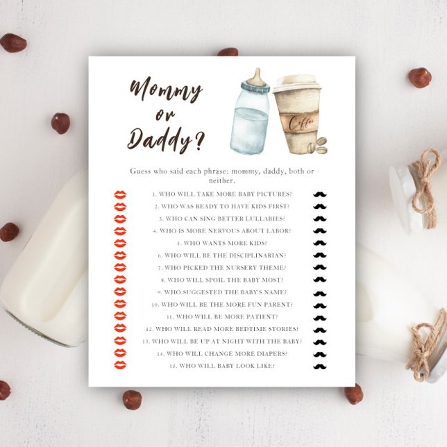 コーヒー赤ちゃんシャワー – ママまたはパパのゲーム (クリエイターアップロード済み)