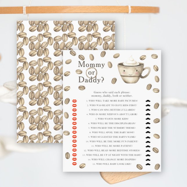 コーヒー赤ちゃんシャワー – ママまたはパパのゲーム (クリエイターアップロード済み)