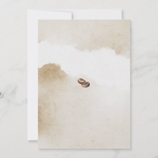 コーヒー赤ちゃんシャワー 招待状 (裏面)