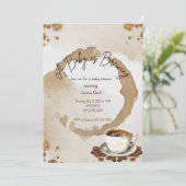 コーヒー赤ちゃんシャワー 招待状 (スタンド正面)