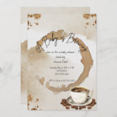 コーヒー赤ちゃんシャワー 招待状 (正面/裏面)