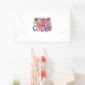 コーヒー走からのあなたはのようなコーヒーアート 横断幕 (インサイチュ)