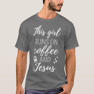 コーヒー走とイエスIの女の子 Tシャツ