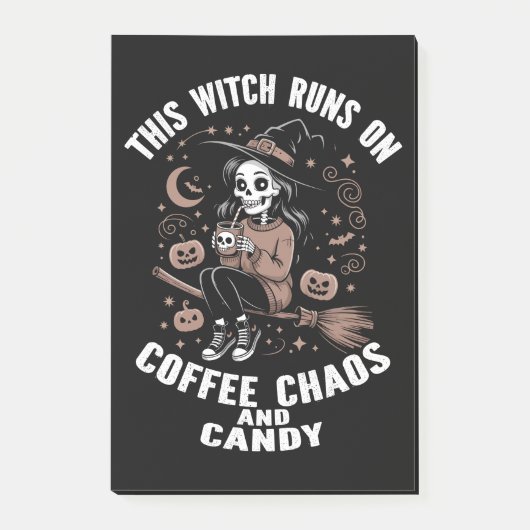 コーヒー走とカオスとキャンディの上のこの魔女 ポストイット (正面)