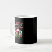 コーヒー走とクリスマス応援の生物学者おもしろい コーヒーマグカップ (正面左)