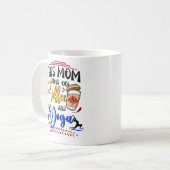 コーヒー走とヨーガのママ コーヒーマグカップ (正面左)