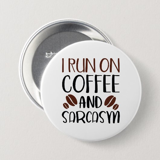 コーヒー走と皮肉を言う 缶バッジ (正面&裏面)