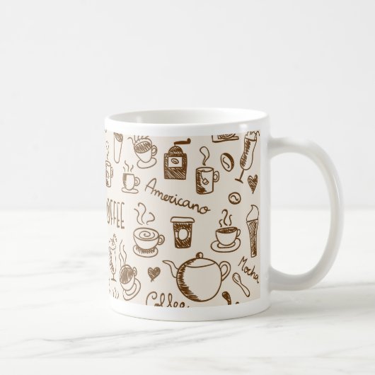 コーヒー走り書き コーヒーマグカップ (右)
