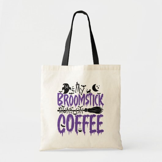 コーヒー走中毒のハロウィーンの私の友クール棒 トートバッグ (正面)