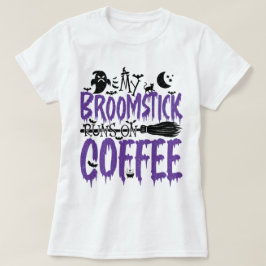 コーヒー走中毒のハロウィーンの私の友クール棒 Tシャツ