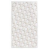 コーヒー輪紋 ブラウン ホワイト アーティザン 楽しい スモールペーパーバッグ (裏面)