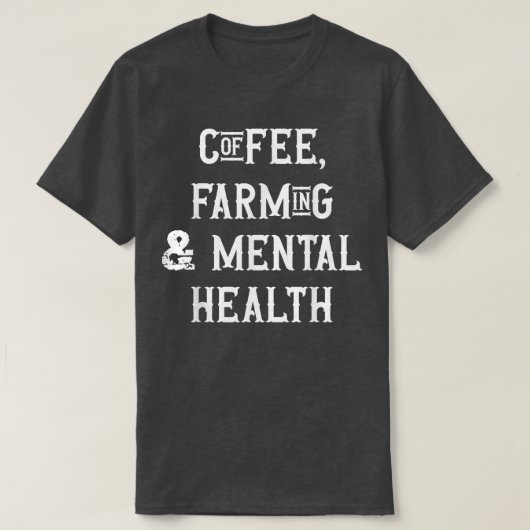コーヒー農業精神衛生の認識度を上げる65 Tシャツ (デザイン正面)