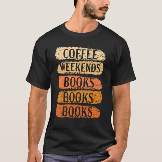 コーヒー週末の本Bibliophile Abibliophia Ca Tシャツ (正面)