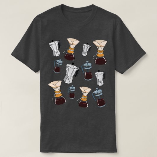 コーヒー醸造クラシック方法Tシャツ Tシャツ (デザイン正面)