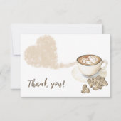 コーヒー醸造ベビーシャワーありがとう サンキューカード (正面)