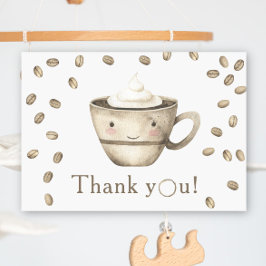 コーヒー醸造ベビーシャワーありがとう サンキューカード