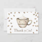 コーヒー醸造ベビーシャワーありがとう サンキューカード (正面)