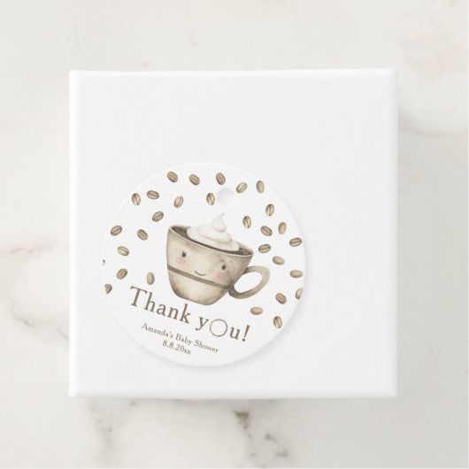 コーヒー醸造ベビーシャワーありがとう フェイバータグ (インサイチュ)
