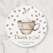 コーヒー醸造ベビーシャワーありがとう フェイバータグ (正面)